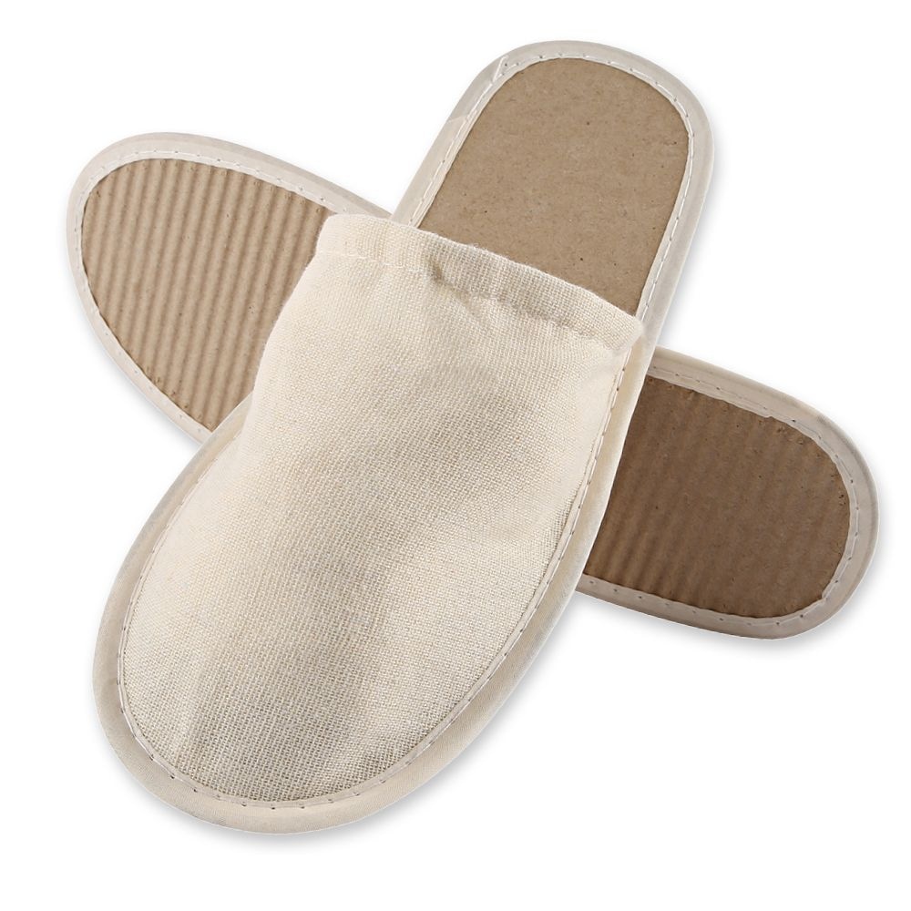 10 Paar BIO Hotelslipper geschlossen 28,5 cm aus Papier, Baumwolle, Leinen