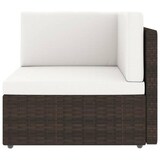thumbnail of 6-tlg. Garten-Lounge-Set mit Kissen Braun Poly Rattan
