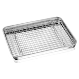thumbnail of Plat en inox et sa grille 31,5 cm -  Argent / Métallique Rectangulaire Acier Inoxydable (inox  Gefu 32.00x25.00 cm