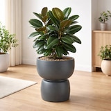 thumbnail of WellHome - Blumentopf aus Rotationsgeformtes Polyethylen 17/12L Ø40x48cm in farbe Graphit - Duala Round