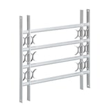 thumbnail of Relaxdays Fenstergitter Einbruchschutz, ausziehbar, für außen, Stahl, 600 x 700-1050 mm, Sicherheitsgitter, grau