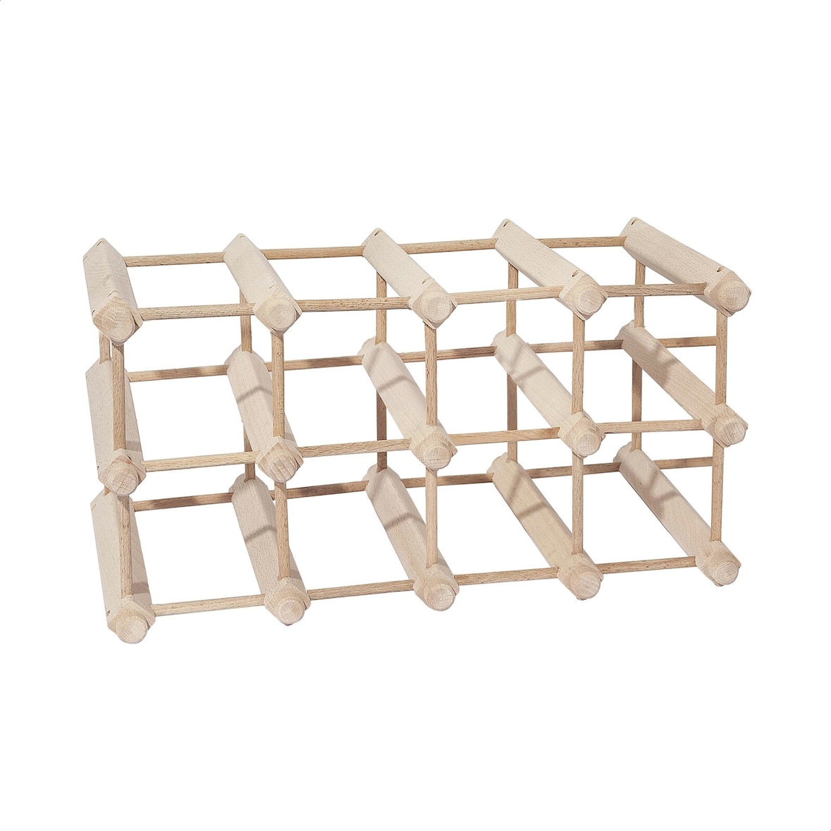 WellHome - Portabottiglie in faggio per 12 bottiglie