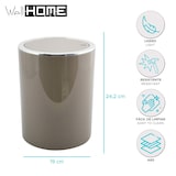 thumbnail of WellHome - Papelera con Tapa Basculante 6L en color Marrón Ø19x24,2cm - Kama-k