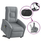 thumbnail of vidaXL Elektrischer Massagesessel mit Aufstehhilfe Hellgrau Stoff