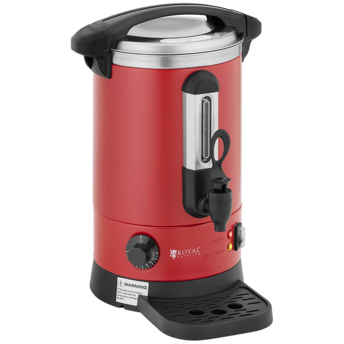 Royal Catering - Royal Catering RC-WBDWC6R Distributeur d'Eau Chaude en Inox - Machine à Vin Chaud Professionnelle et Instantanée - 6,1 L, 1500 W