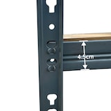 thumbnail of METRO Professional Étagère pour charges lourdes, métal, 90 x 40 x 180 cm, 4 tablettes, charge admissible 200 kg par tablette, système de montage, gris