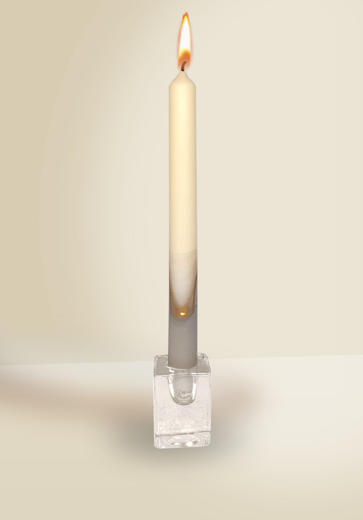 Designkerze Lotos Stabkerze Elfenbein 250 x Ø 22 mm, 1 Stück