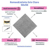 thumbnail of Loseta de moqueta gris claro 50 x 50 cm / caja 120 uds. - 30m² / hogar / oficina / comercio