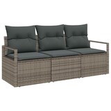 thumbnail of vidaXL Garten-Sofa-Set mit Kissen mit Speicher 3 pcs Grau