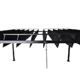 thumbnail of Pergola HWC-L40, Garten Lamellen-Pavillon Terrassenüberdachung, 8cm-Alu-Gestell Stoff/Textil, 3x3m anthrazit