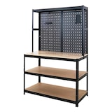 thumbnail of Profi Werkbank GIANT BEAST mit Lochwand | HxBxT 180x120x60cm | Fachlast 175kg | Schwarz