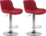 thumbnail of CHEFGASTRO 2er Set Barhocker SAHARA Stoff Chrom HxBxT 86x50x50cm Stoff Rot Barstuhl