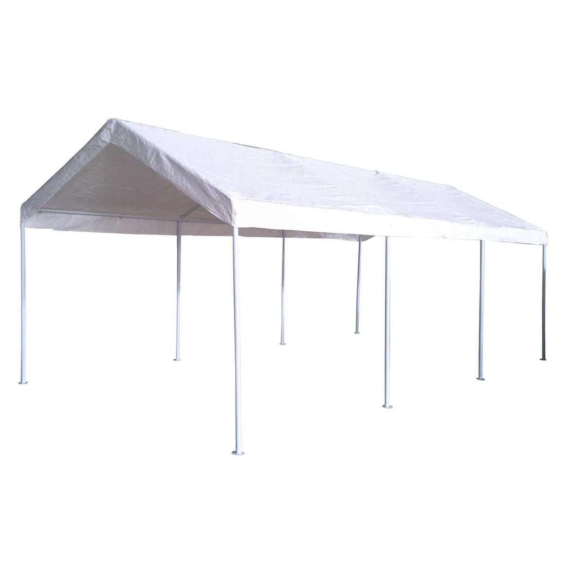 ATHESIS gazebo per auto 3x6 in metallo colore Bianco