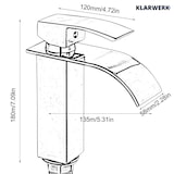 thumbnail of ROSA | Torneira de casa de banho cascata premium ouro brilhante | para cozinha em aço inox | Torneira  quadrada para lavatório design
