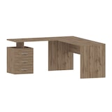 thumbnail of Web Furniture NEW SELINA Scrivania ad Angolo Melaminico 3 Cassetti 160x180cm   Wotan Oak