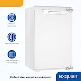 thumbnail of Exquisit Einbaukühlschrank ohne gefrierfach, 88 cm, 135 Liter, Festtüre, Schnellkühlen, 3 Ablagen, Türanschlag wechselbar, EKS5131-V-FE-090E