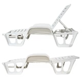 thumbnail of Lettino Prendisole Impilabile Fisso Progarden Relax Piscina Letto Sdraio per Mare Bianco 192x71x100h cm