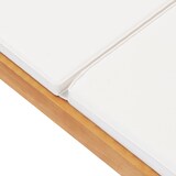 thumbnail of vidaXL Ligbed met kussen massief teakhout crème