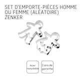 thumbnail of Lot de 2 emporte-pièces bonhomme en pain d'épices forme aléatoire Zenker Emporte-pièces