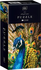 Ein Puzzle mit einem Pfau.