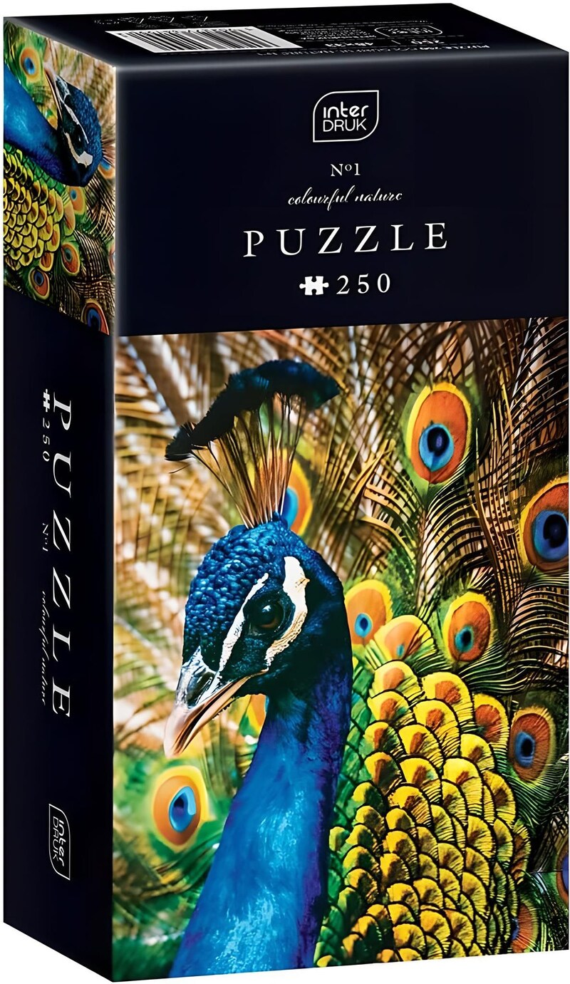 Ein Puzzle mit einem Pfau.