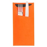 thumbnail of Bolsas Cubiertos + Servilleta 'Just In Time' 90 + 10 Pe G/M2 11,2X22,5 M Naranja Celulosa (400 unidades)