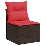 thumbnail of vidaXL 11-teiliges Gartensofa-Set mit Kissen, braun, Polyrattan