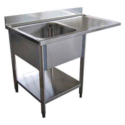 Inox Bim Plonge 1 bac avec égouttoir à droite, 120 x 60 cm, inox