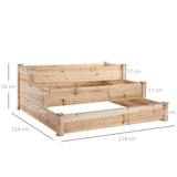 thumbnail of Outsunny Lettino per Orto Rialzato 3 Livelli Fioriera in Legno