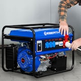 thumbnail of EBERTH 5500W Stromerzeuger, Notstromaggregat mit E-Start, 13PS Benzinmotor, 400V/230V/12V Anschlüssen, AVR & Ölmangelsicherung