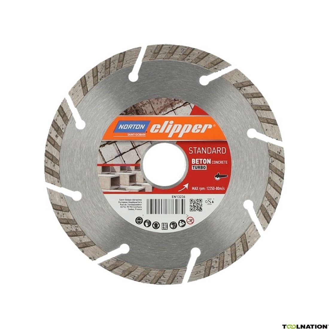 Norton Clipper Diamanttrennscheibe STANDARD BETON TURBO 230x22,23 mm 70184608580