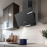 thumbnail of Extrator de cozinha CIARRA Exaustor de parede inclinado A+ 580m³/h 60cm 3 níveis, recirculação e exaustão de ar VM6765AB