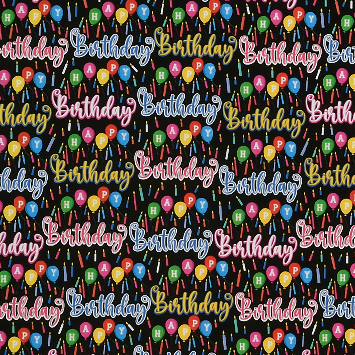 Star Geschenkpapier Happy Birthday 70cm 2m Rolle mit Schriftzug Geschenk Papier Kindergeburtstag Geburtstag Geschenkpapierrolle Packpapier Schwarz 
