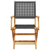 thumbnail of vidaXL 3-tlg. Bistro-Set Schwarz Poly Rattan und Massivholz