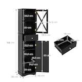 thumbnail of COSTWAY Badezimmerschrank, hoher Schrank mit verstellbaren Einlegeböden, Schublade, Badezimmerschrank
