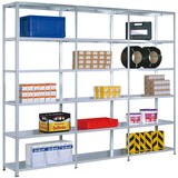 thumbnail of PROREGAL Fachbodenregal ADLER Schraubsystem | Heavy-Duty | Grundregal | HxBxT 300x100x50cm | 7 Ebenen | Fachlast 350kg | Beidseitig nutzbar | Verzinkt