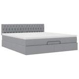 thumbnail of vidaXL Ottoman-Bett mit Matratze Hellgrau 180x200 cm Stoff