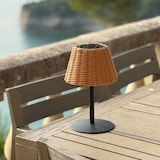 thumbnail of Lumisky AMIRA Solar-Tischleuchte H25CM Polyrattan Beige