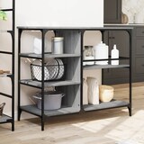 thumbnail of vidaXL Keukentrolley 100x45x89,5 cm bewerkt hout grijs sonoma eiken