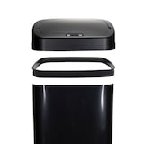 thumbnail of Abfallsammler / Mülleimer CLEAN V mit Sensor 50L Stahl schwarz hjh OFFICE
