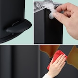 thumbnail of Relaxdays Mülleimer Bad, 5 l, Kosmetikeimer mit Soft-Close, matte Optik, 2 entnehmbare Inneneimer, Treteimer, schwarz