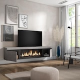 thumbnail of Mueble TV, Televisión, 210, Para TV hasta 80", Chimenea eléctrica XXL, Colgado, Suspendido, Cemento _415_23