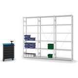 thumbnail of PROREGAL Fachbodenregal Stecksystem | Anbauregal | HxBxT 250x100x30cm | 6 Ebenen | Fachlast 300 kg | Einseitig nutzbar | Lichtgrau
