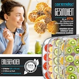 thumbnail of Arendo Dörrautomat mini mit Temperaturregler - Dehydrator - 5 Etagen - Timer 1 bis 72 h - 5 Einlegefächer - je Fach zwei Höhen - Food Fleisch Kräuter