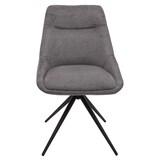 thumbnail of Décoshop26 - Lot de 2 chaises de salle à manger avec coutures décoratives assise pivotante position cadre trépied en métal assise 04_0007388