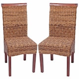 thumbnail of Décoshop26 - Lot de 2 chaises de salle à manger en banane tresse design rustique 04_0000195