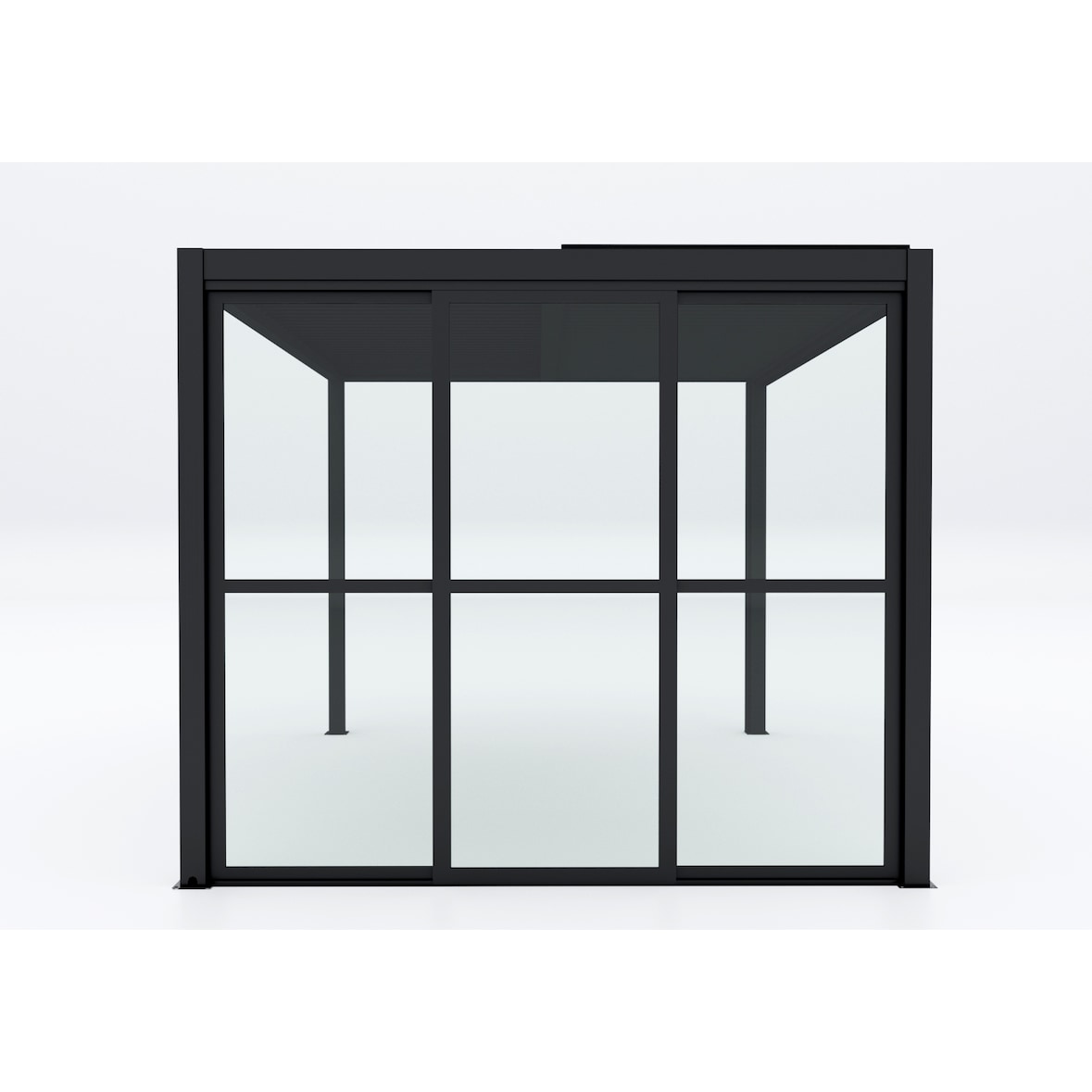 BS COM Parete laterale in policarbonato per pergola bioclimatica Tony Alluminio 149x20x8 cm Antracite