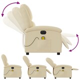 thumbnail of vidaXL Massagesessel Elektrisch Creme Stoff