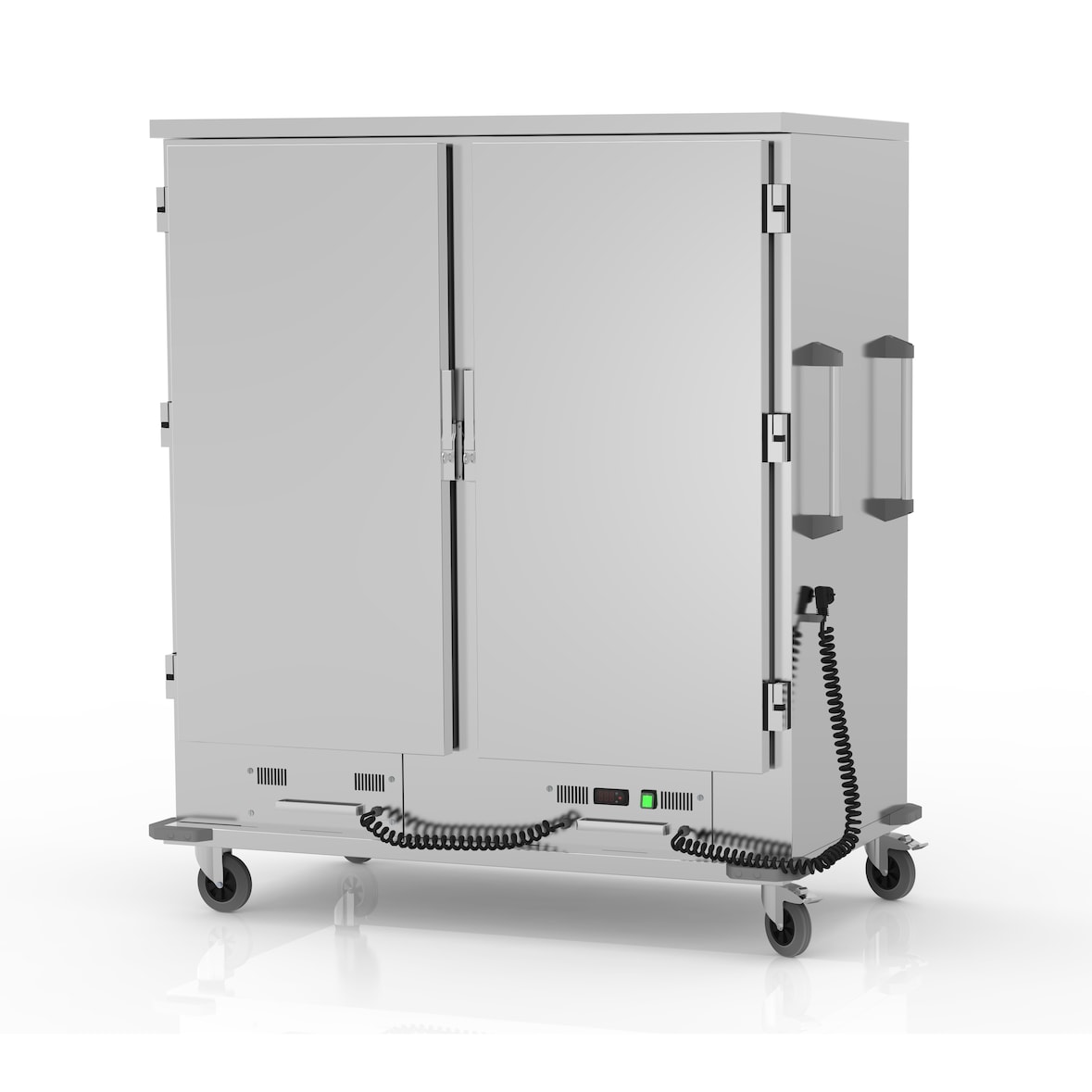 ERATOS Chariot Chaud De Liaison 2 Portes  - Gn2/1 -17 Niveaux Gn2/1 Au Pas De 70 Ou 22 Niveaux Gn2/1 Au De 53 - 1470X850X1700Mm - 3350W CC-39GN