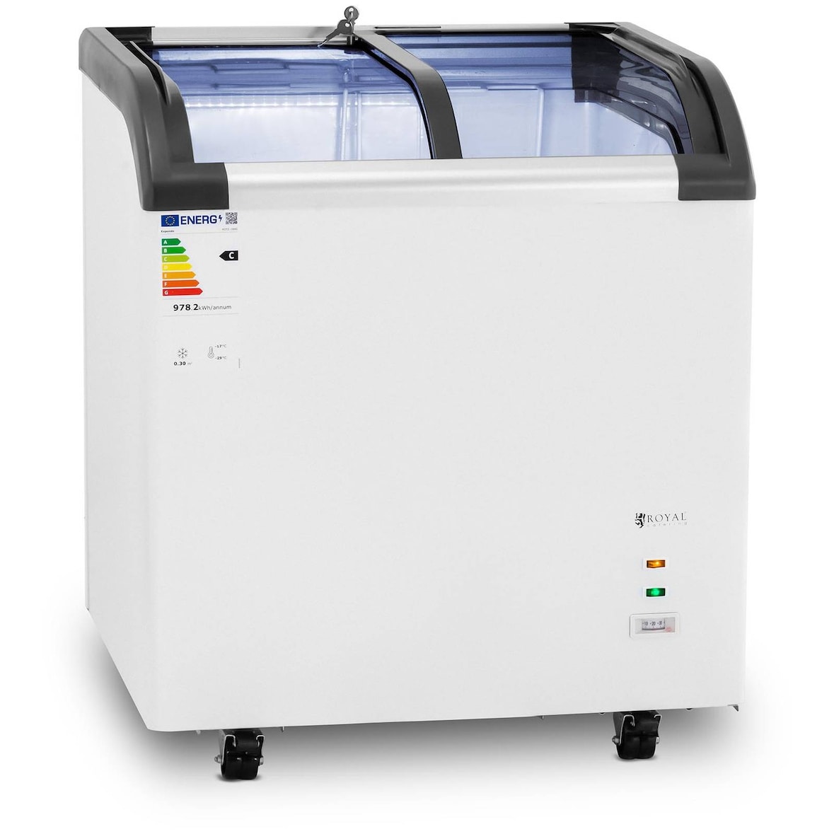 Royal Catering Gefriertruhe - 180 L -  - Glastüren